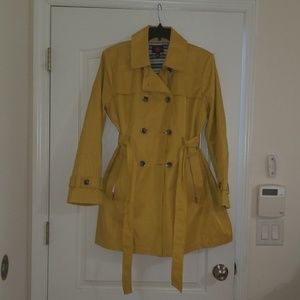 Gallery belted button up spring womans jacket